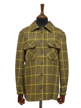 Harris Tweed Jackie Overshirt Mustard Houndstooth w/OC