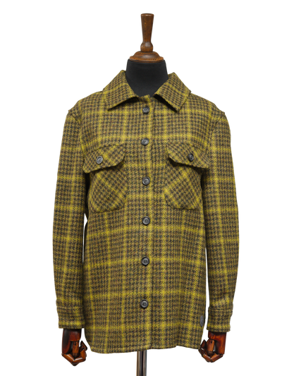 Harris Tweed Jackie Overshirt Mustard Houndstooth w/OC