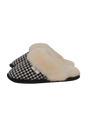 Harris Tweed Kate Slippers Black/White Houndstooth