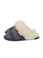 Harris Tweed Kate Slippers - Denim/Pink Stripe