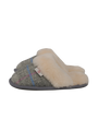 Harris Tweed Kate Slippers Grey/Pink Check