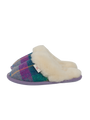 Harris Tweed Kate Slippers - Lilac/Blue Check
