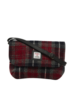 Harris Tweed Katie Bag - A0214 (Black Leather)