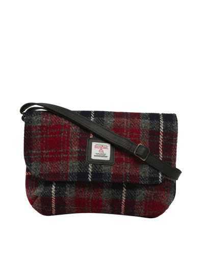 Harris Tweed Katie Bag - A0214 (Black Leather)