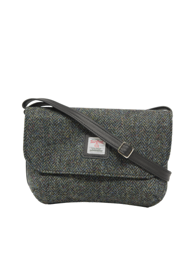 Harris Tweed Katie Bag - HB85 (Black Leather)