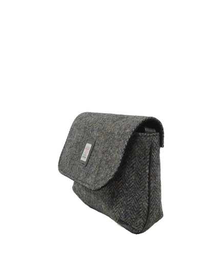 Harris Tweed Katie Bag - HB85 (Black Leather)