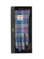 Harris Tweed Ladies Gloves Grey/Lilac Check (GA)