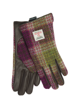 Harris Tweed Ladies Gloves Heather Check (GA)