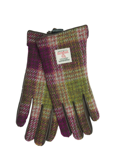 Harris Tweed Ladies Gloves Heather Check (GA)