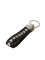 Harris Tweed Loop Keyring HO63 Black Leather
