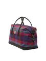 Harris Tweed Luggage Bag A0115 (Black Leather)