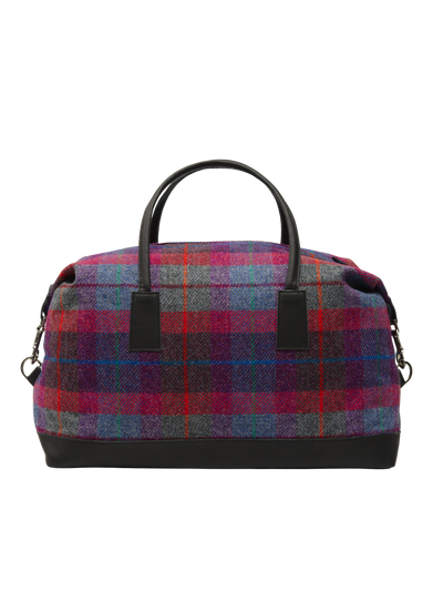 Harris Tweed Luggage Bag A0115 (Black Leather)
