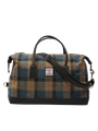 Harris Tweed Luggage Bag A0162 (Black Leather)