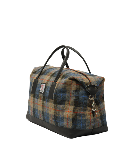 Harris Tweed Luggage Bag A0162 (Black Leather)