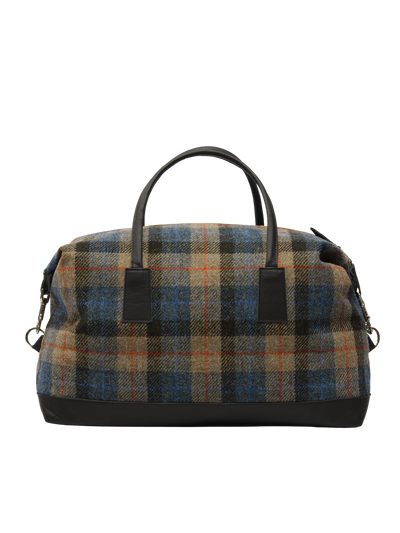 Harris Tweed Luggage Bag A0162 (Black Leather)