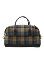 Harris Tweed Luggage Bag A0162 (Black Leather)