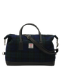 Harris Tweed Luggage Bag - A020 (Black Leather)