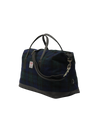 Harris Tweed Luggage Bag - A020 (Black Leather)