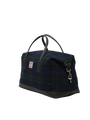 Harris Tweed Luggage Bag - A020 (Black Leather)