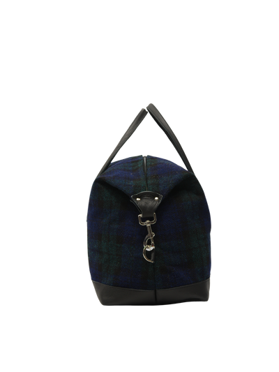 Harris Tweed Luggage Bag - A020 (Black Leather)