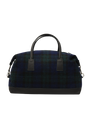 Harris Tweed Luggage Bag - A020 (Black Leather)