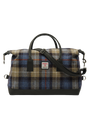 Harris Tweed Luggage Bag A072 (Black Leather)