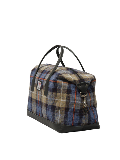 Harris Tweed Luggage Bag A072 (Black Leather)