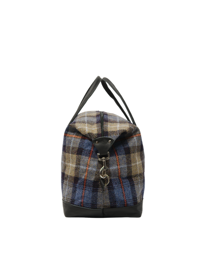 Harris Tweed Luggage Bag A072 (Black Leather)