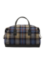Harris Tweed Luggage Bag A072 (Black Leather)