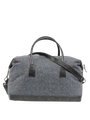 Harris Tweed Luggage Bag BC1 (Black Leather)