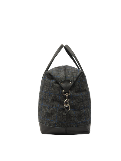 Harris Tweed Luggage Bag - HB104 (Black Leather)