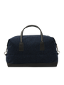 Harris Tweed Luggage Bag - HB104 (Black Leather)