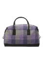 Harris Tweed Luggage Bag - HB156 (Black Leather)