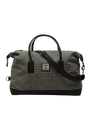 Harris Tweed Luggage Bag - HO63 (Black Leather)