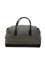 Harris Tweed Luggage Bag - HO63 (Black Leather)
