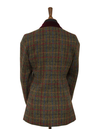 Harris Tweed Maggie Jacket Green/Burgundy Multi