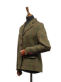 Harris Tweed Melanie Jacket Moss Green w/Red Overcheck