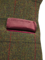 Harris Tweed Melanie Jacket Moss Green w/Red Overcheck
