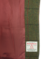 Harris Tweed Melanie Jacket Moss Green w/Red Overcheck