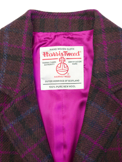 Harris Tweed Millie Jacket Brown/Magenta Multi