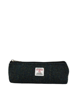 Harris Tweed Pencil Case Black Turquoise HB