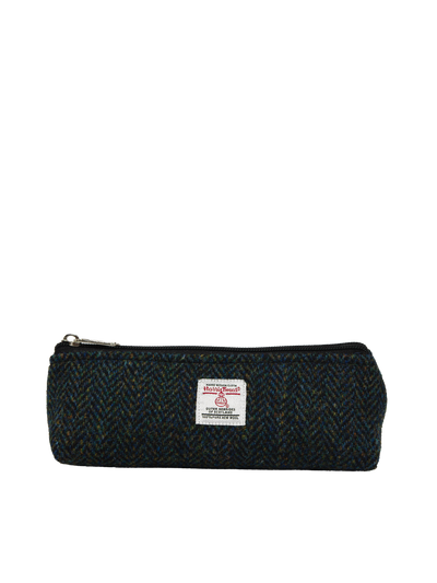 Harris Tweed Pencil Case - Black Turquoise HB