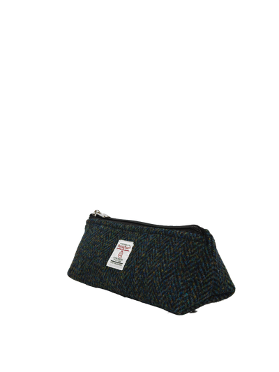 Harris Tweed Pencil Case - Black Turquoise HB
