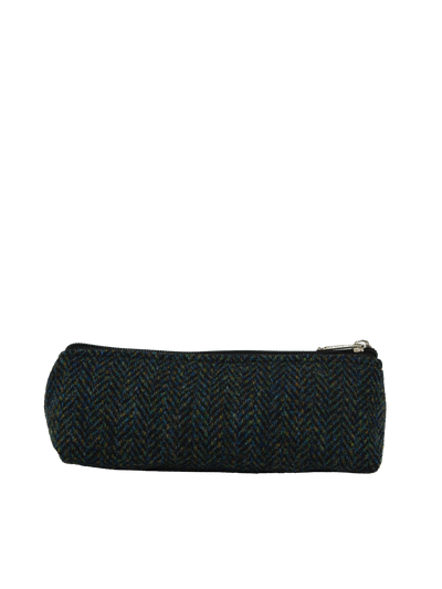 Harris Tweed Pencil Case - Black Turquoise HB