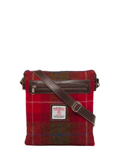 Harris Tweed St Clements Bag - A001 (Brown Leather)