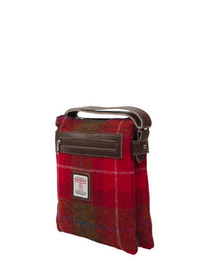 Harris Tweed St Clements Bag - A001 (Brown Leather)