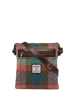 Harris Tweed St Clements Bag A0112 (Brown Leather)