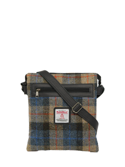 Harris Tweed St Clements Bag A0162 (Black Leather)
