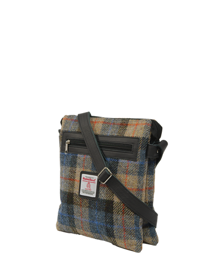 Harris Tweed St Clements Bag - A0162 (Black Leather)