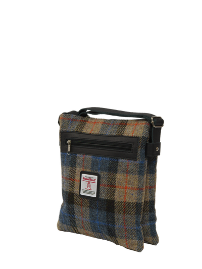 Harris Tweed St Clements Bag - A0162 (Black Leather)